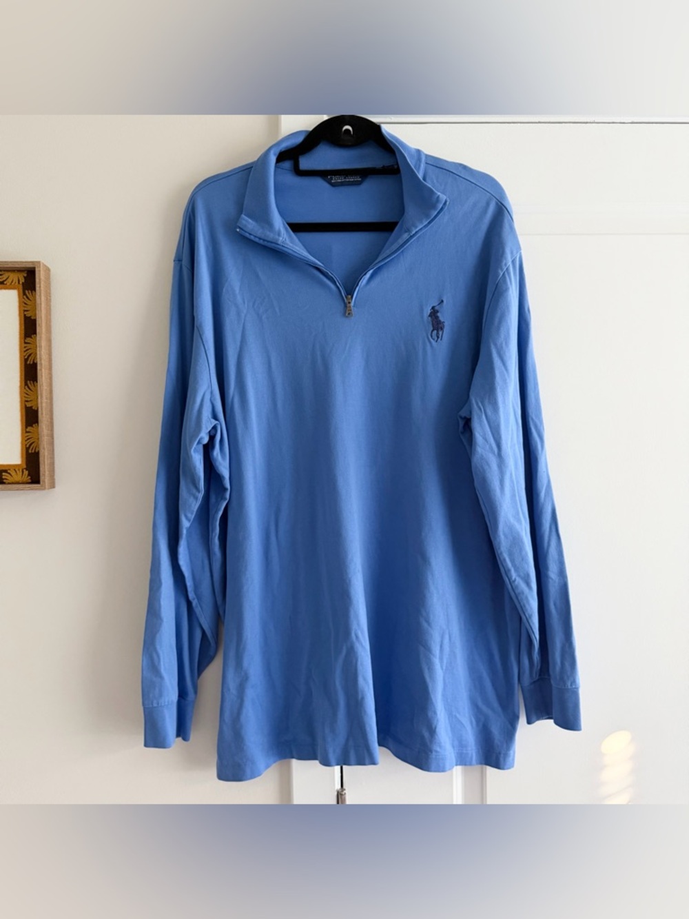 Ralph Lauren Sky Blue Long Sleeve Quarter-Zip Pullover